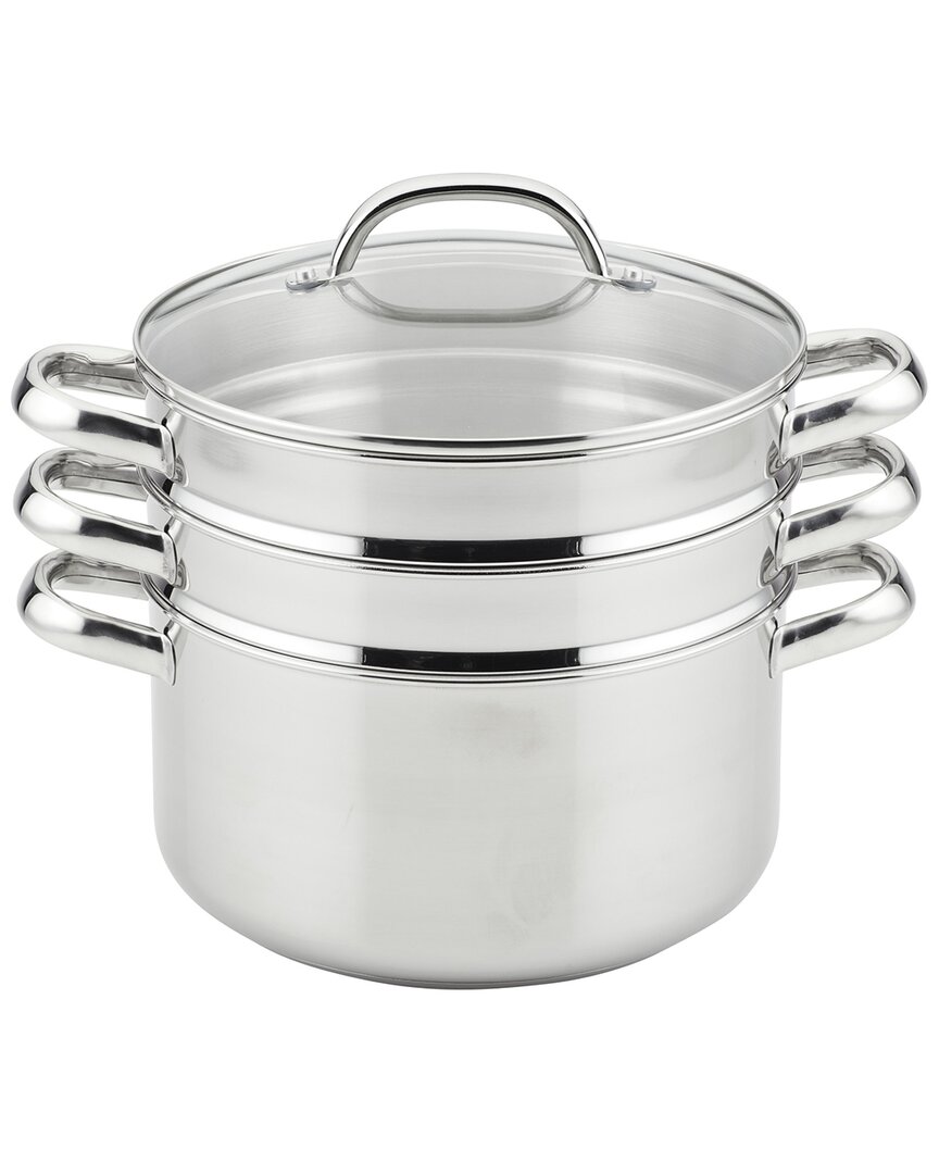 Prestige Stainless Steel Steamer Set With Bonus Steamer Basket 6qt In Silver