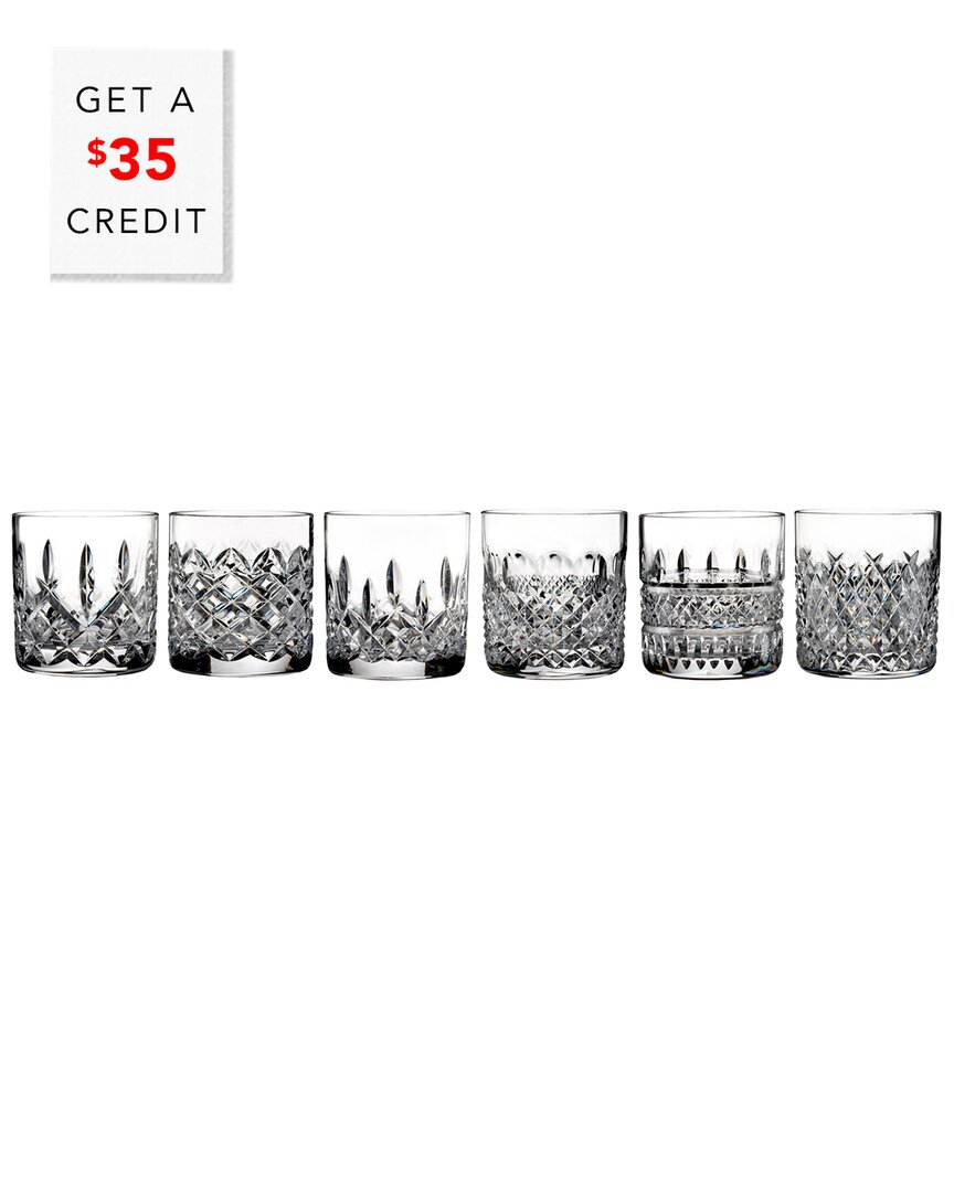 Waterford Lismore Connoisseur Heritage Straight Sided Tumbler 7oz Set Of 6 With $35 Credit