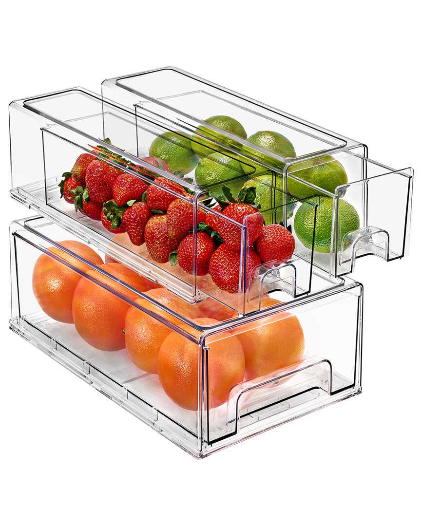 Sorbus 3pc Fridge Drawers (1 Medium, 2 Small)