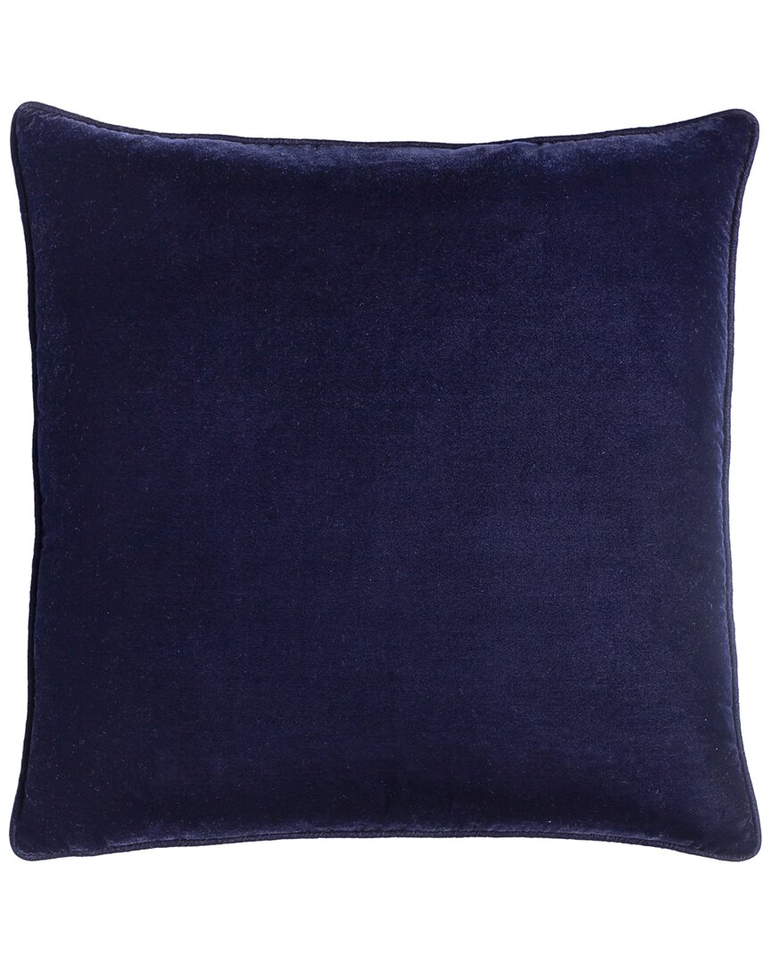 Surya Velvet Polyester Pillow In Navy