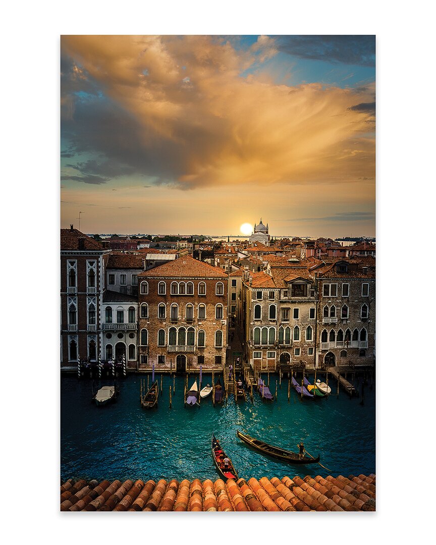 Icanvas Sunset In Venice Print On Acrylic Glass By Enzo Romano