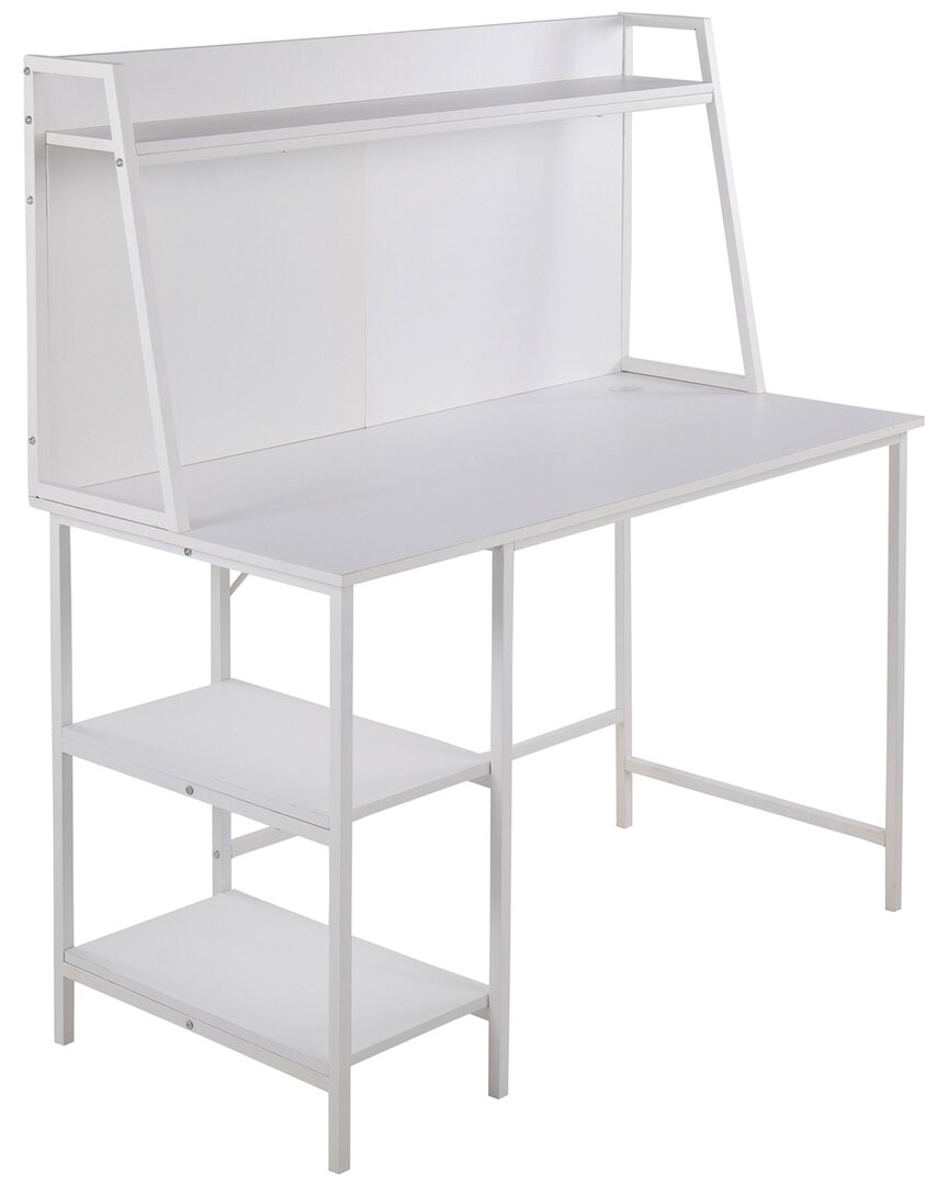 Lumisource Geo Shelf Desk In White