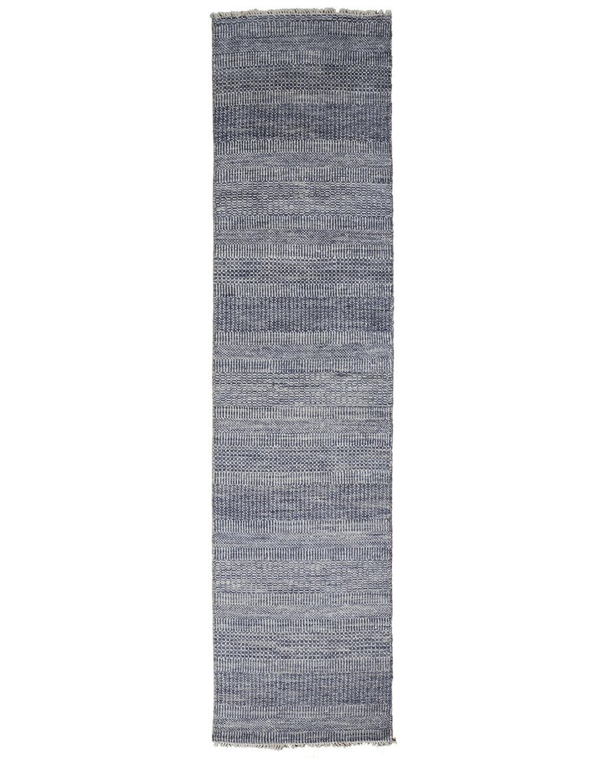 Weave & Wander Caldecott Transitional Stripes Runner Rug In Blue