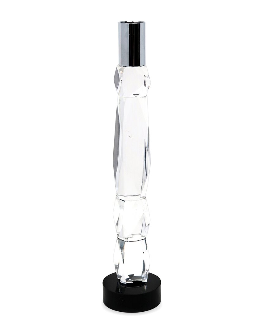 Vivience Tall Crystal Candlestick In Multi