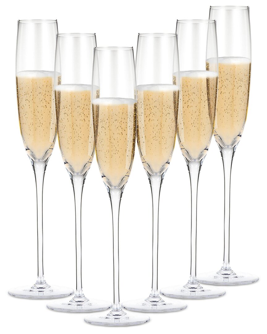 Berkware Set Of 6 Classic Sparkling Champagne Glasses