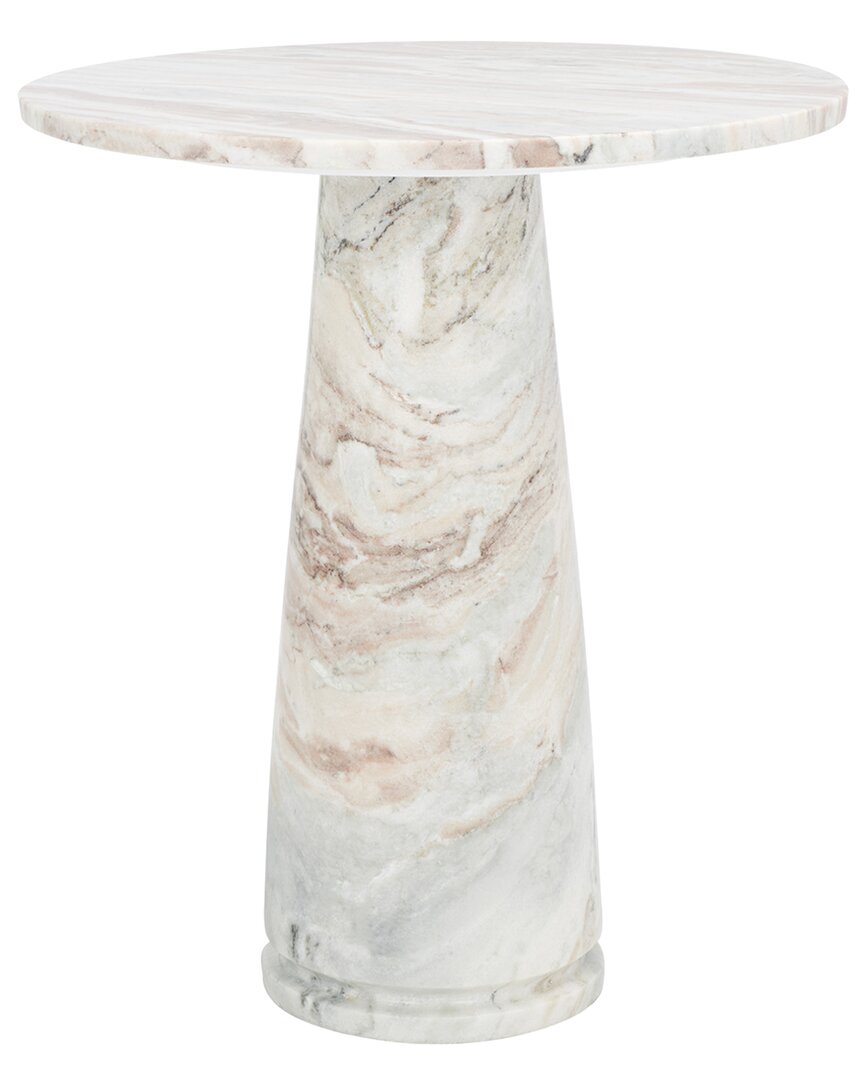 Safavieh Couture Valentia Tall Round Marble Accent Table