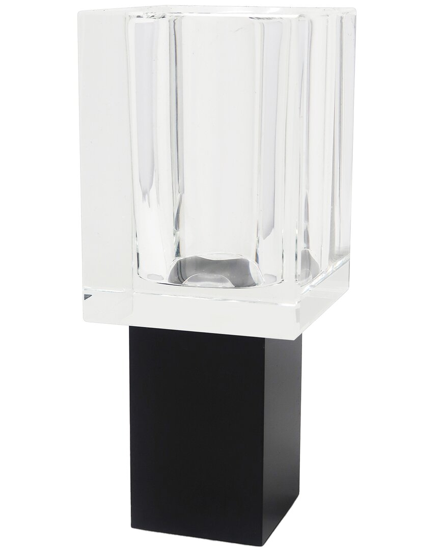 Vivience Crystal Vase In Black