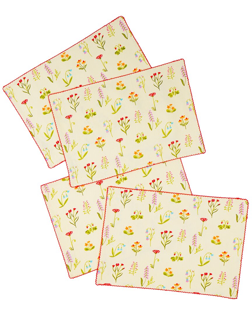 Tiramisu Spring Palette Block Print Cotton Placemats