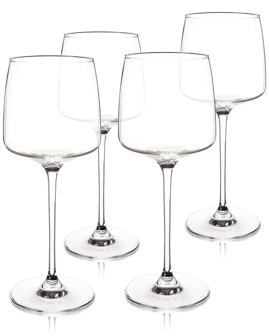 Viski Set Of 4 Reserve Julien Crystal Chardonnay Glasses