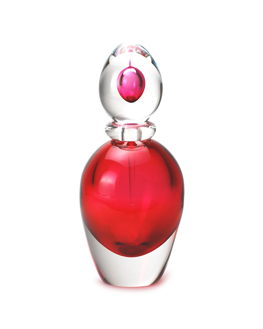 Murano Art Collection Prestige Italian  Splendore Collection Capri Perfume Bott In Red