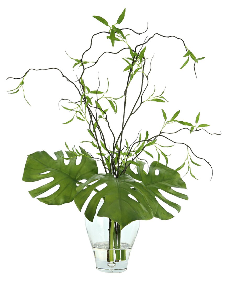 Creative Displays Philo Leaf And Willow Branch Arrangement In Green