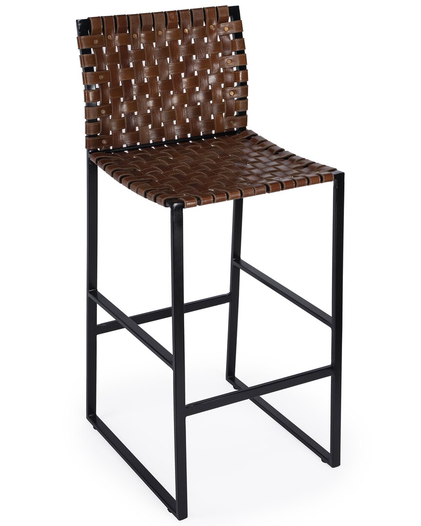Butler Specialty Company Urban Woven Leather 30in Barstool In Brown