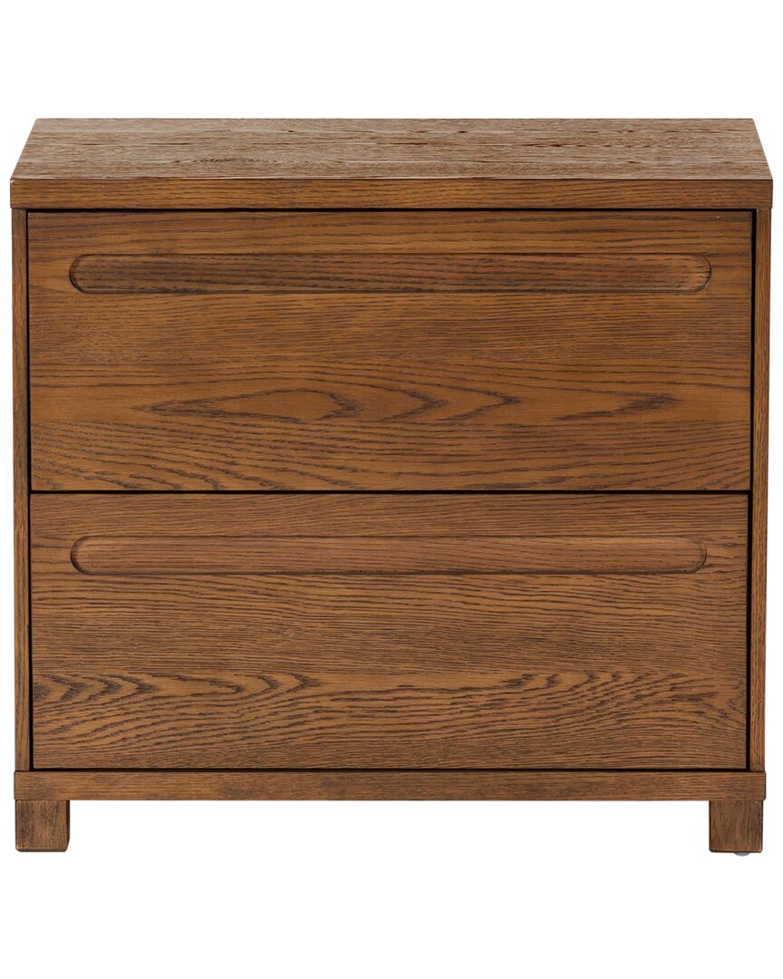 Safavieh Couture Tobiette 2 Drawer Wood Nightstand In Brown