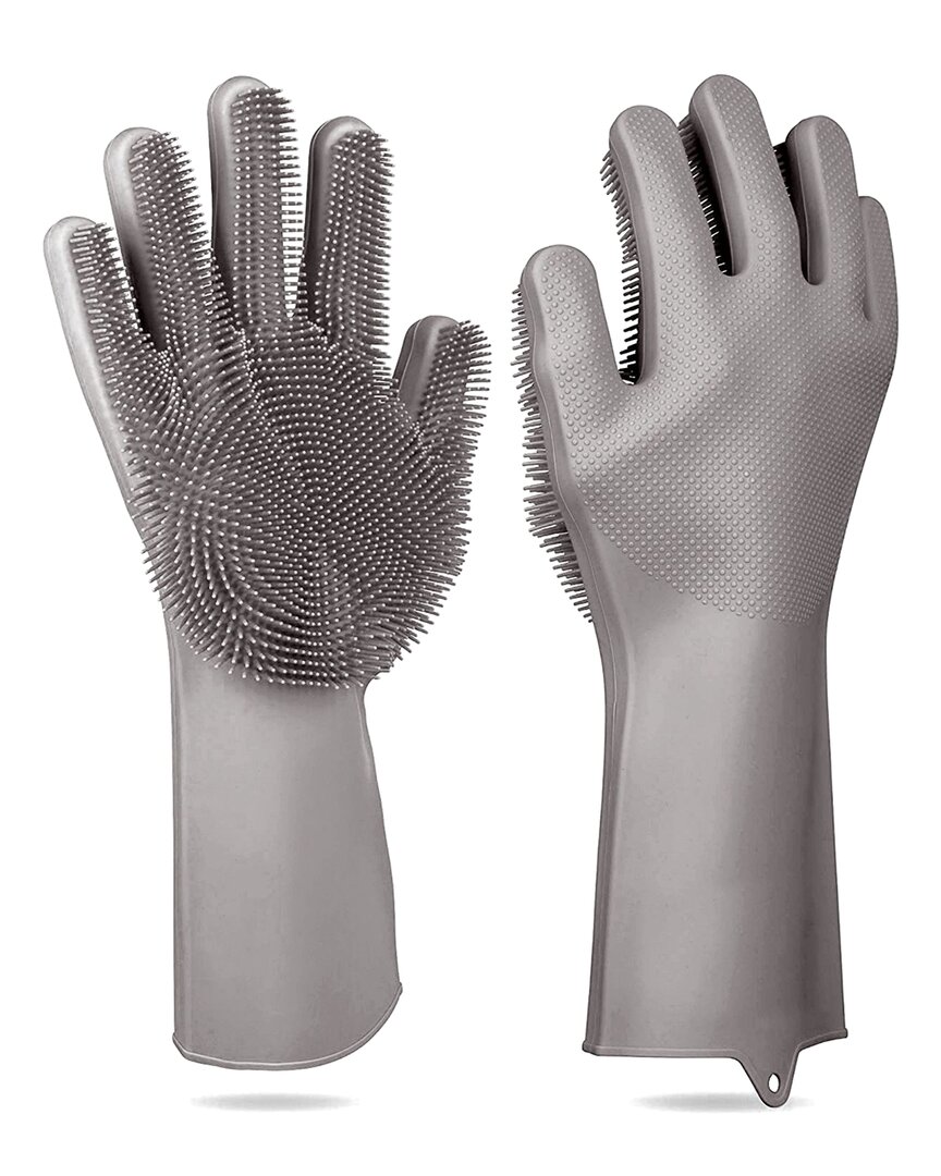 Shop Fresh Fab Finds Imountek Silicone Dishwashing Gloves In Grey
