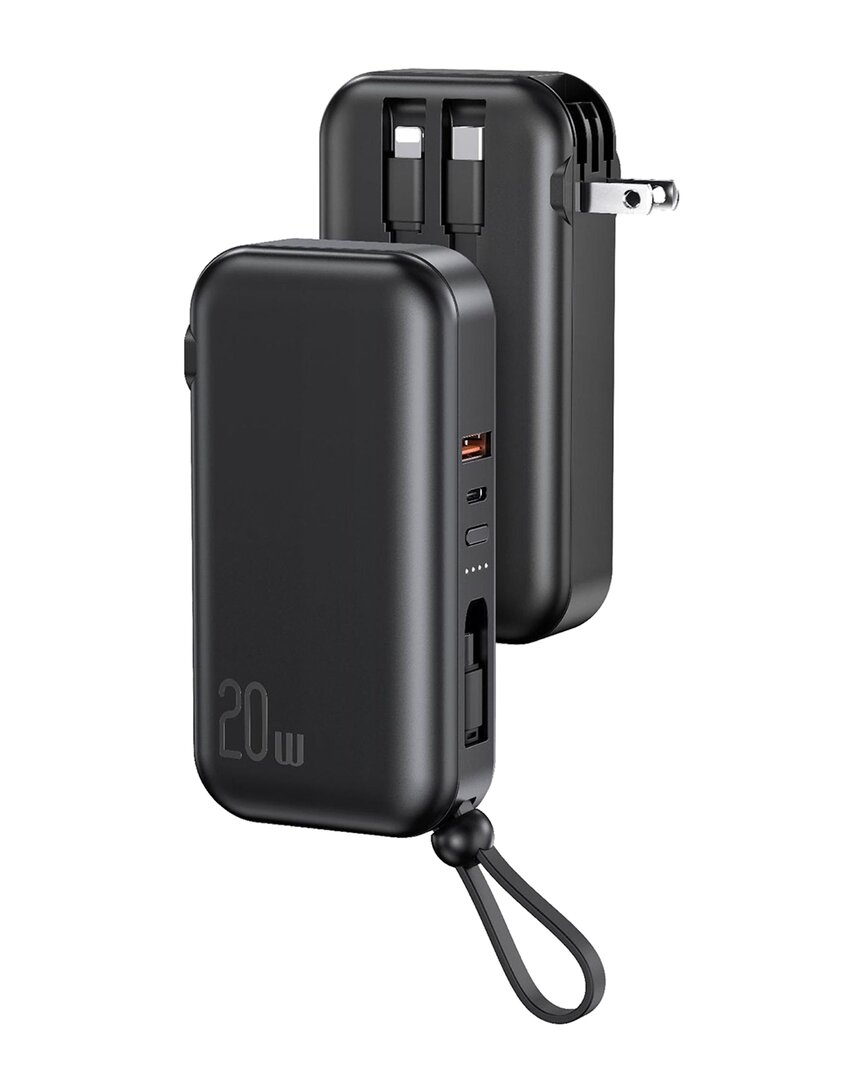 Fresh Fab Finds Powermaster 10k Mah Portable Charger With 3 Cables In Black