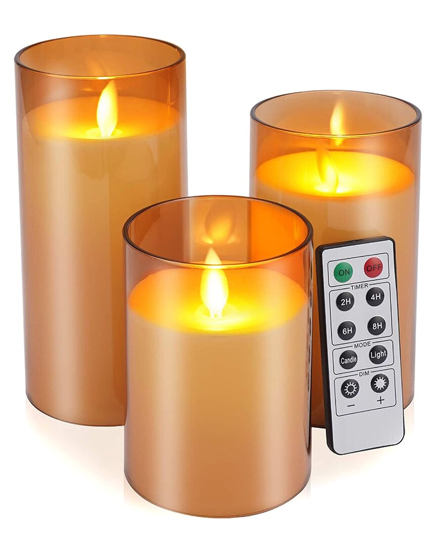 Fresh Fab Finds Imountek 3-pack Led Flameless Candle Set In Copper