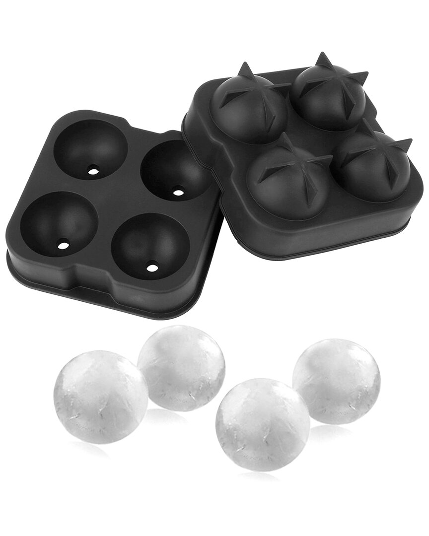 Fresh Fab Finds 4-ball Silicone Ice Mold In Black
