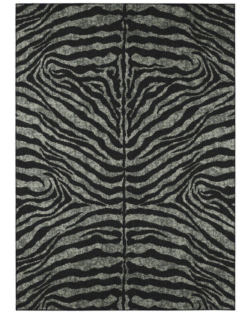 Addison Rugs Safari Indoor/outdoor Washable Rug In Black