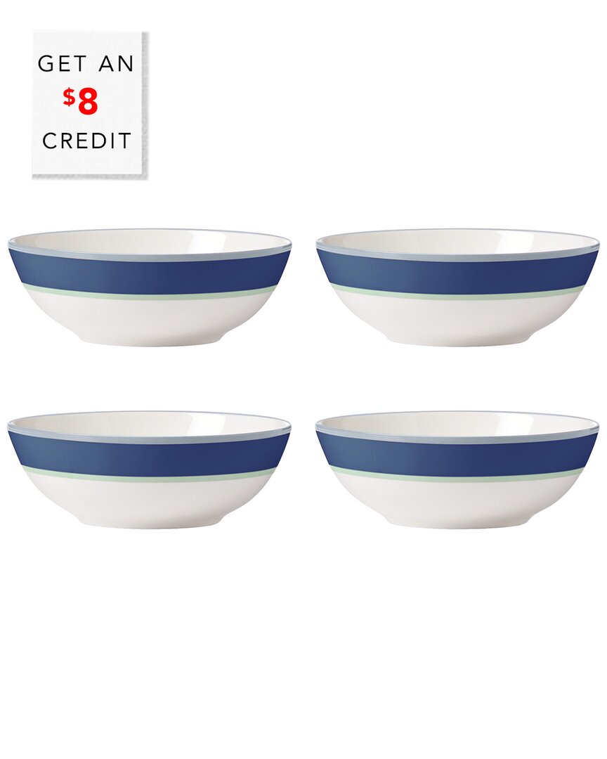 Shop Kate Spade New York Set Of 4 Make It Pop Blue All-purpose Bowls