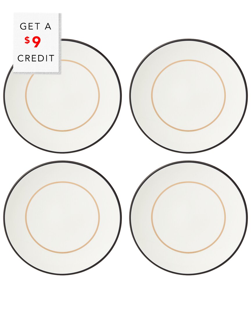 Shop Kate Spade New York Set Of 4 Make It Pop White Accent Plates