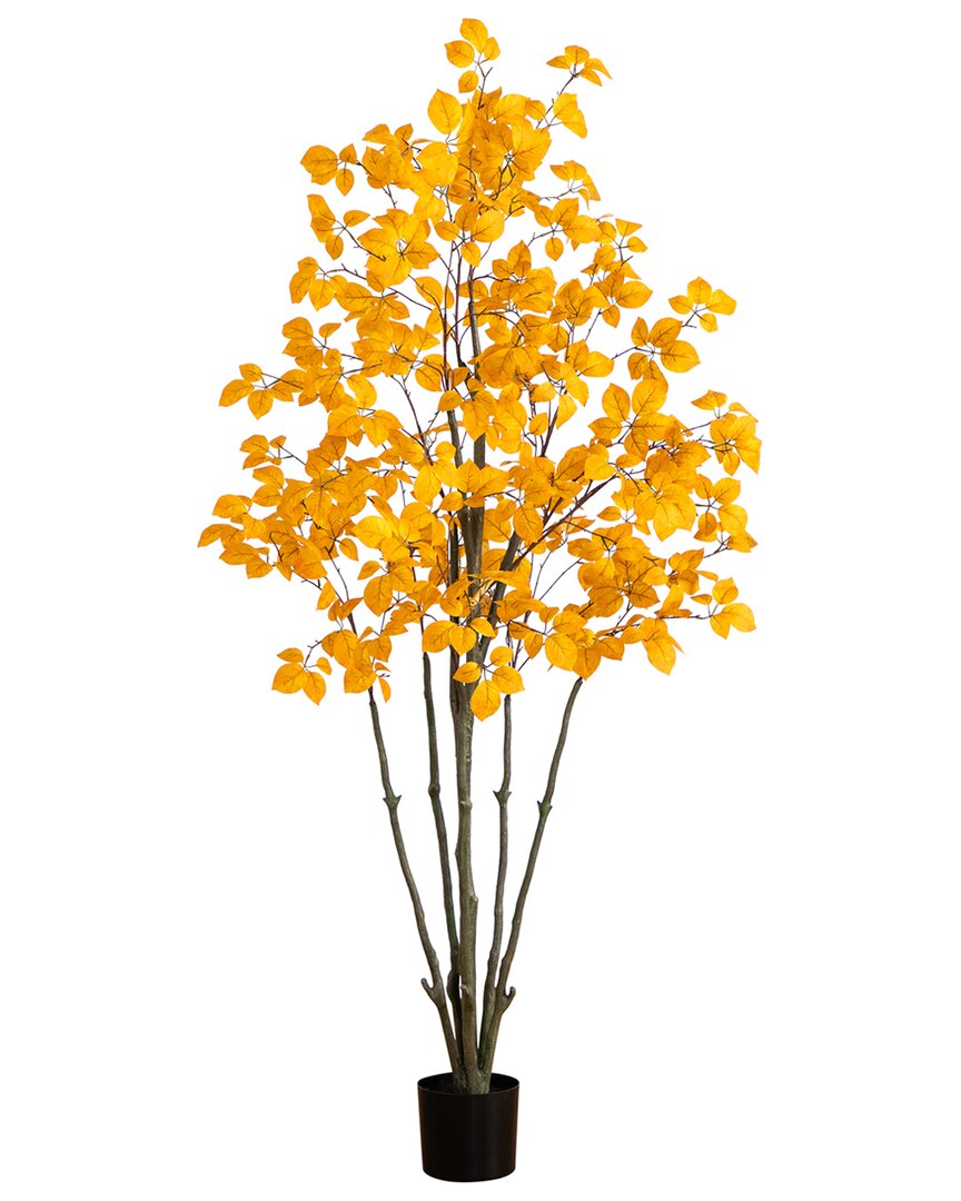 Nearly Natural 6-foot Autumn Oyama Magnolia Artificial Tree