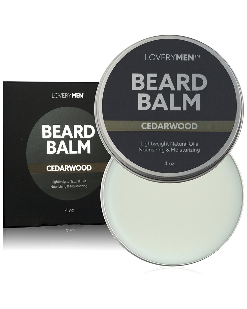 Lovery 4oz Cedarwood Scented Beard Balm In Black