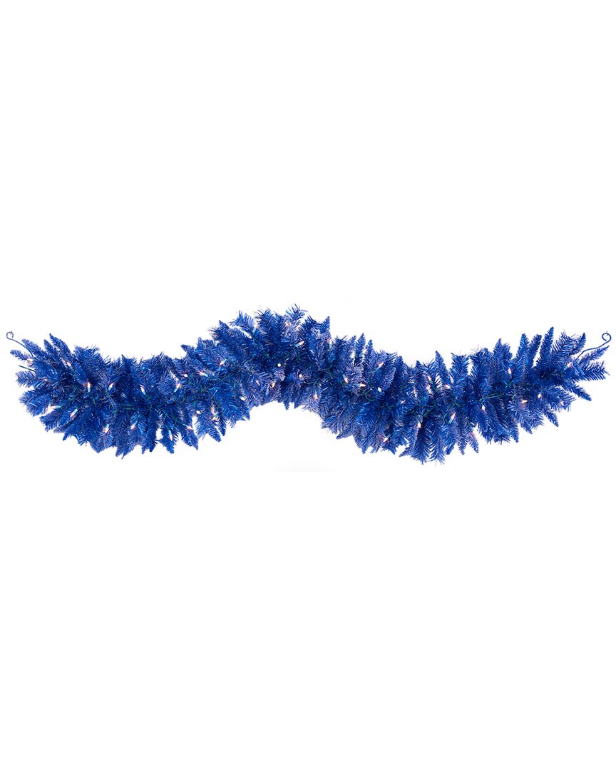 Nearly Natural 6ft Blue Artificial Christmas Garland