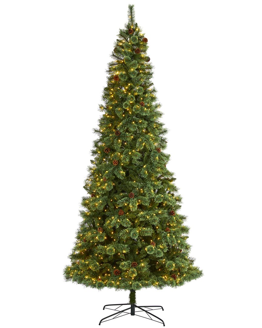 Nearly Natural 10ft White Mountain Pine Artificial Christmas Tree In Green