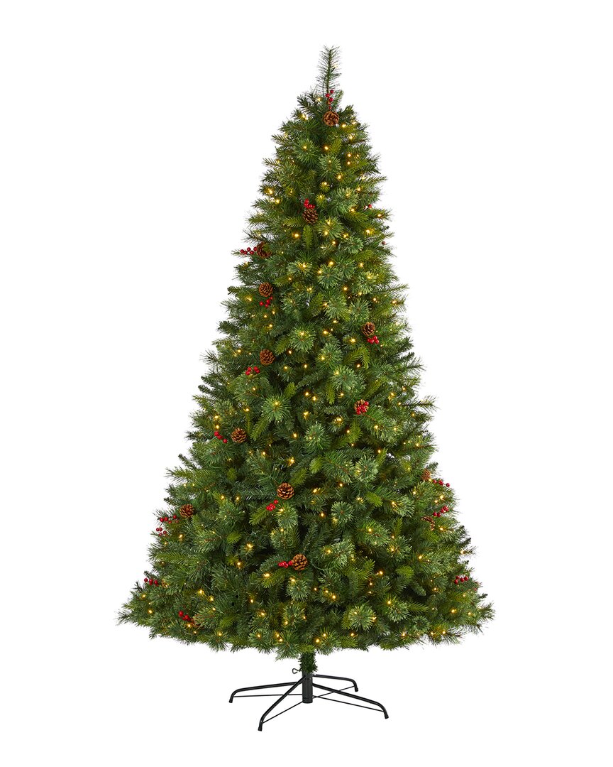 Shop Nearly Natural 8ft Aberdeen Spruce Artificial Christmas Tree In Green