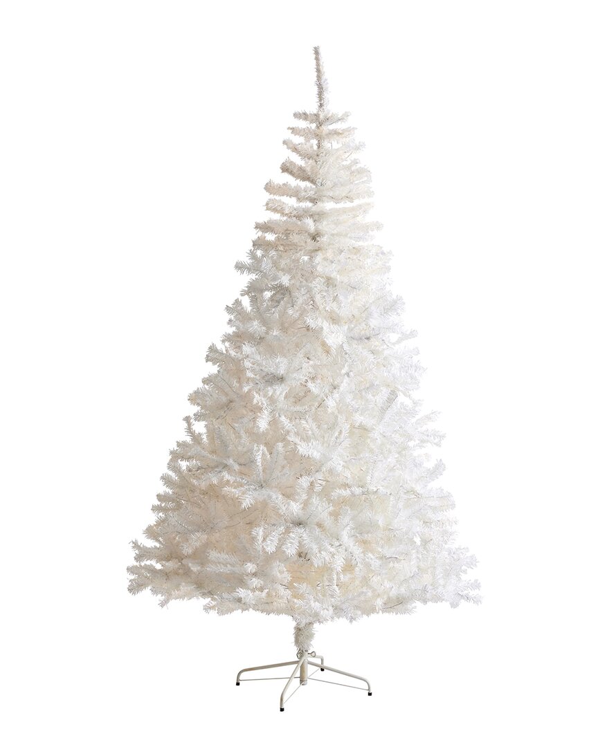 Nearly Natural 8ft White Artificial Christmas Tree In White