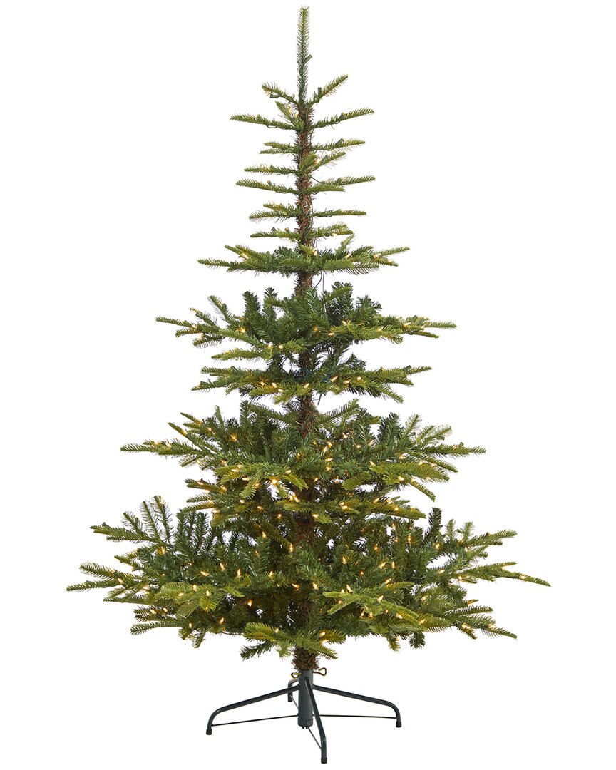 Nearly Natural 6ft Layered Washington Spruce Artificial Christmas Tree In Green