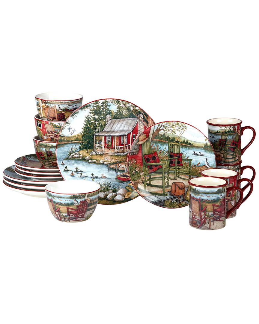Certified International Lake Retreat 16pc Dinnerware Set