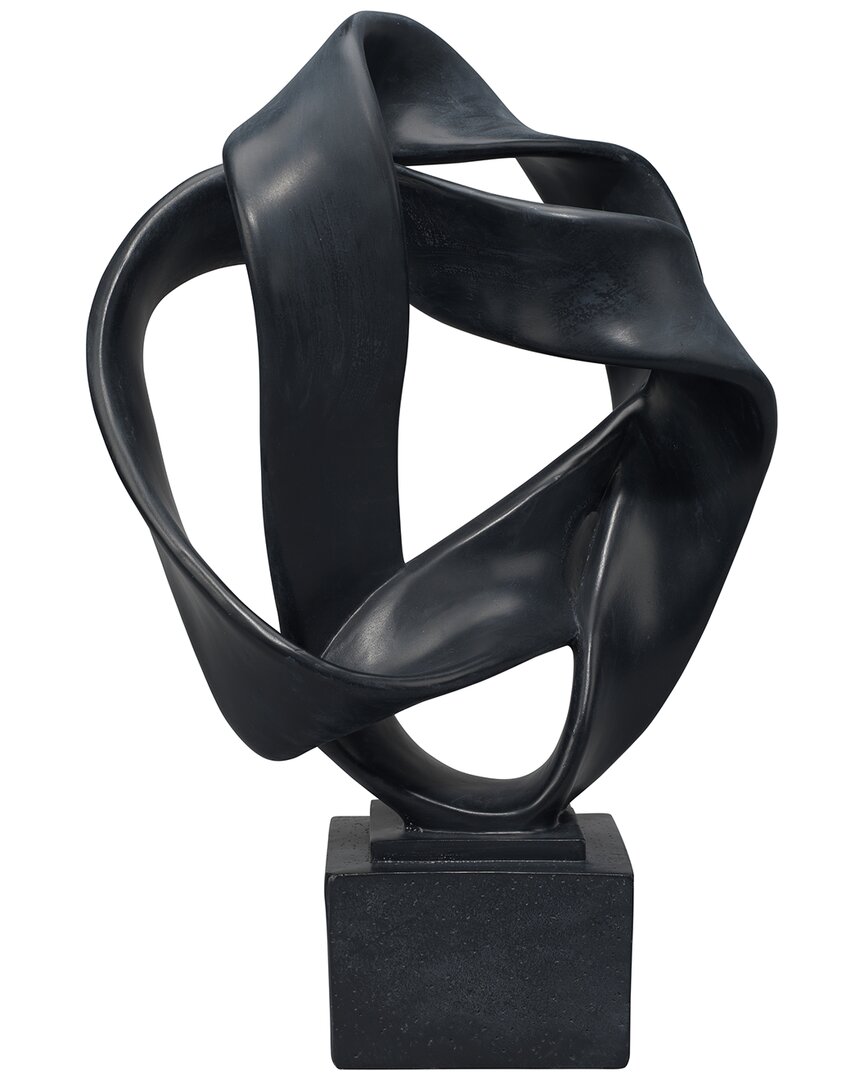 Jamie Young Intertwined Object On Stand In Black