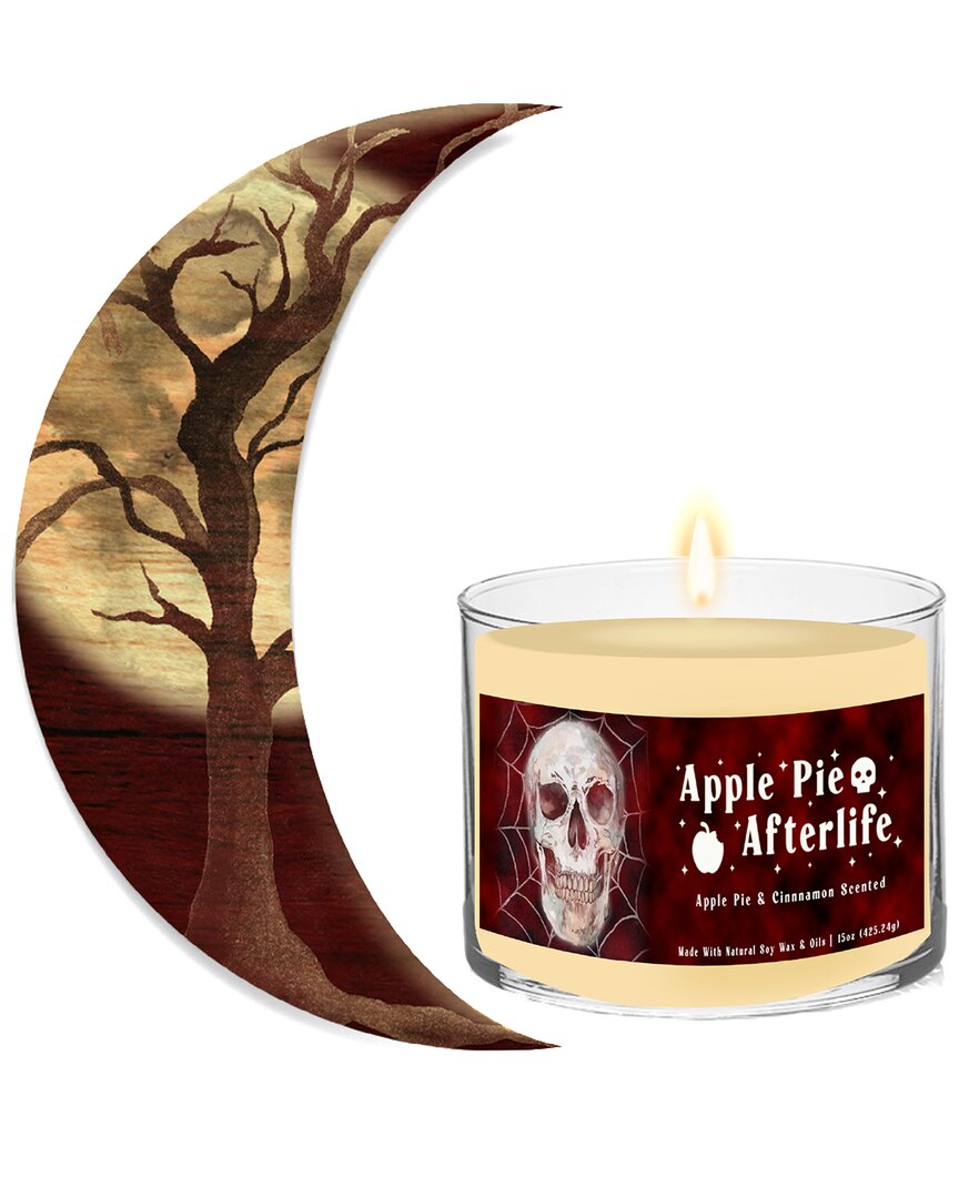 Shop Courtside Market Wall Decor Courtside Market Apple Pie Afterlife Soy Candle & Crescent Moon Artboard Set In Multicolor
