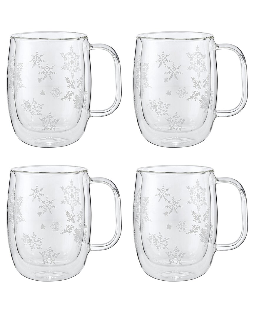 Zwilling J.a. Henckels Zwilling Ja Henckels Sorrento Plus 4pc 12oz. Double Wall Glass Coffee Mug Set