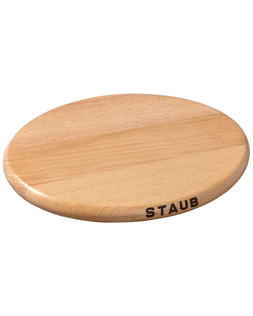 Staub 6in Oval Magnetic Wood Trivet