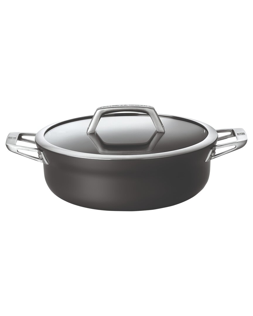 Zwilling J.a. Henckels Motion Hard Anodized 4qt Aluminum Nonstick Chef's Pan In Black