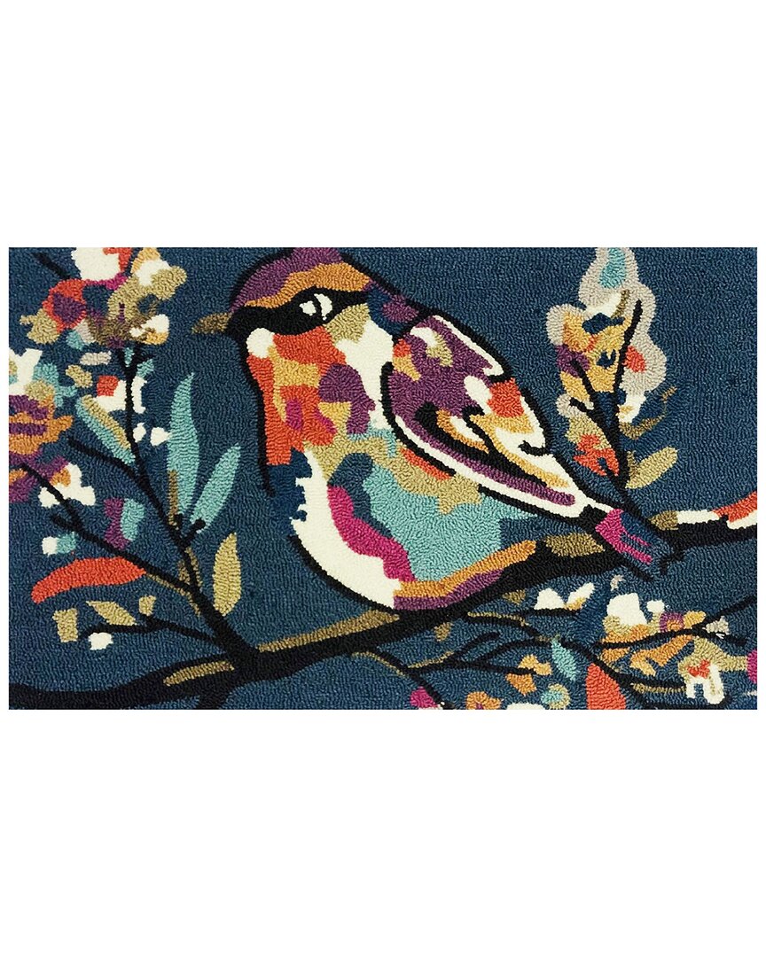The Rug Market Autumn Watercolor Bird 30x48in Doormat In Multicolor