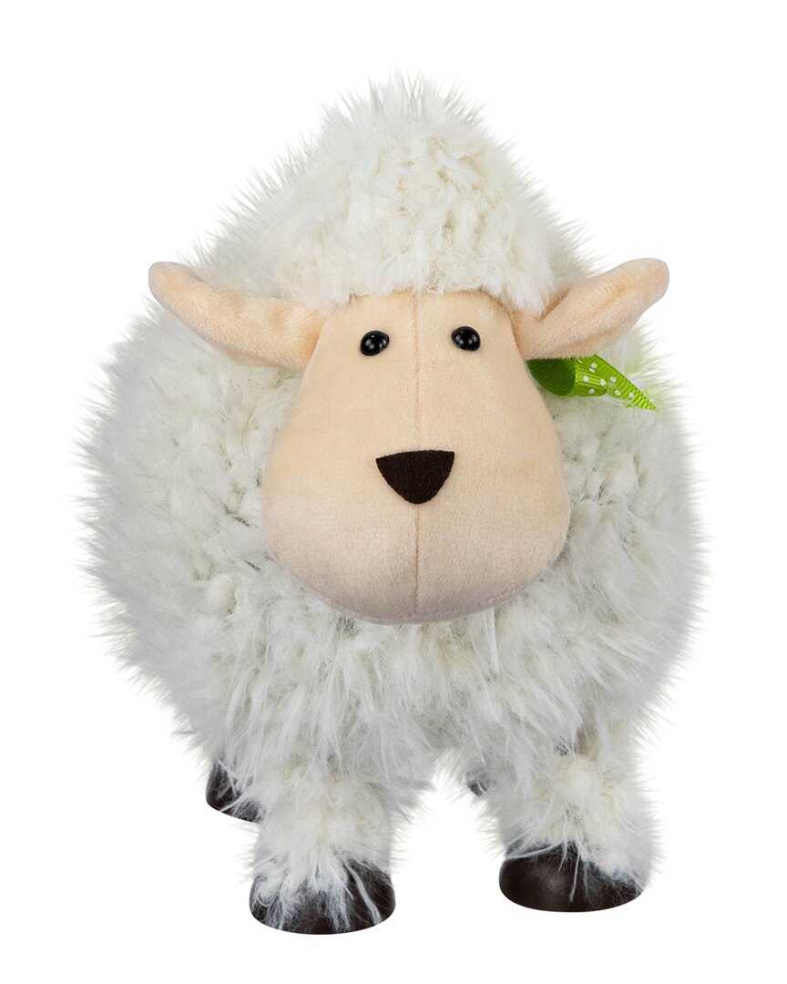 Northlight Bouncing Sheep Easter Figure In White