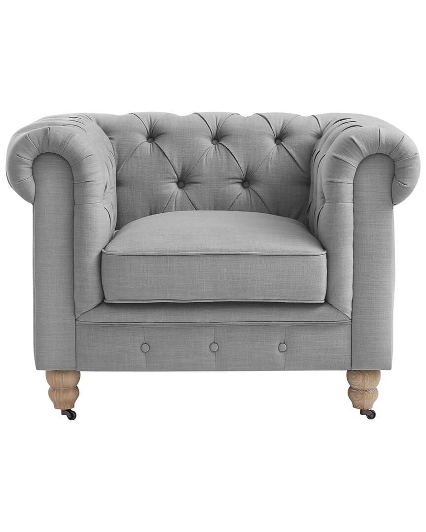 Shabby Chic Kaleigh Chesterfield Club Chair In Grey