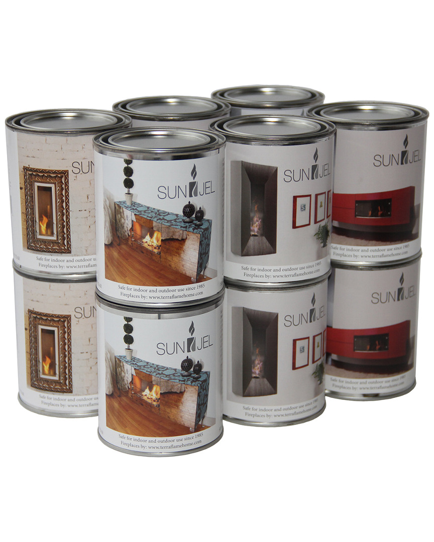 Anywhere Fireplaces 12pc Sunjel Gel Fuel Cans For Ventless Fireplaces