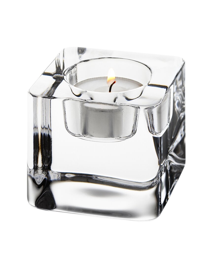 Kosta Boda Handmade Ice Cube Votive In White