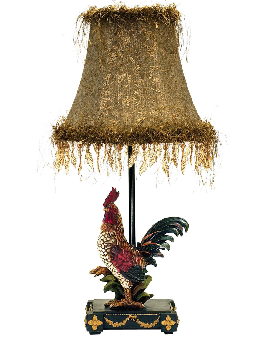 Artistic Home & Lighting 19in Petite Rooster Table Lamp