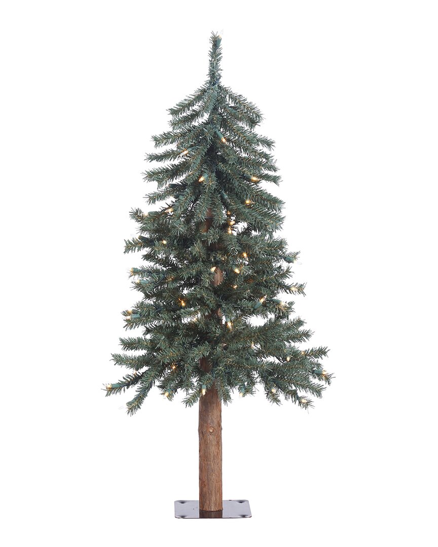 Vickerman 3ft Natural Bark Alpine Artificial Christmas Tree In Green