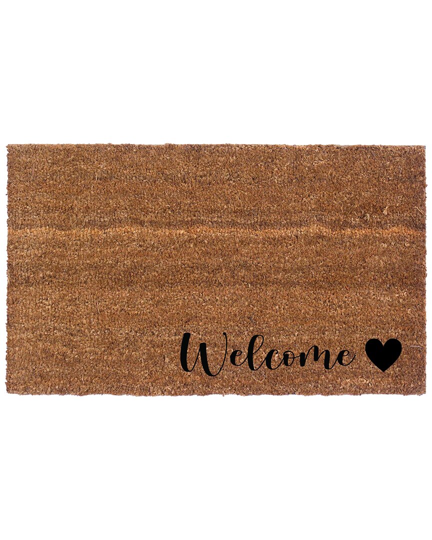 Coco Mats N More Welcome Heart Rug In Multicolor