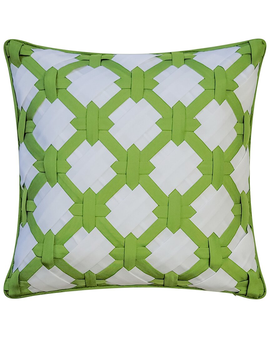 Edie Home Indoor/outdoor 2-tone Intricate Woven Decorative Pillow