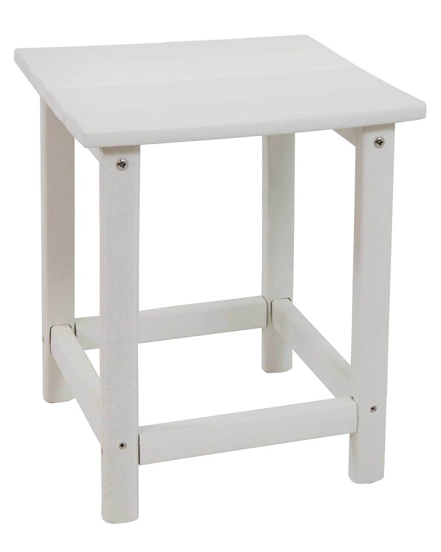 Sunnydaze All-weather White Outdoor Side Table