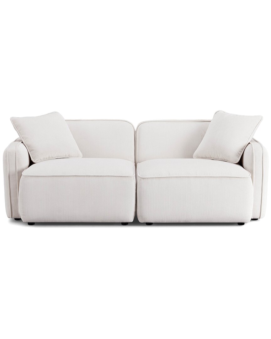 Tov Furniture Travie Performance Corduroy Velvet Modular Loveseat