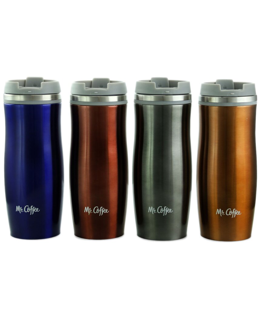 Mr Coffee Mr. Coffee Kendrick 4pc Stainless Steel Thermal Travel Tumbler Cup Set In Multi