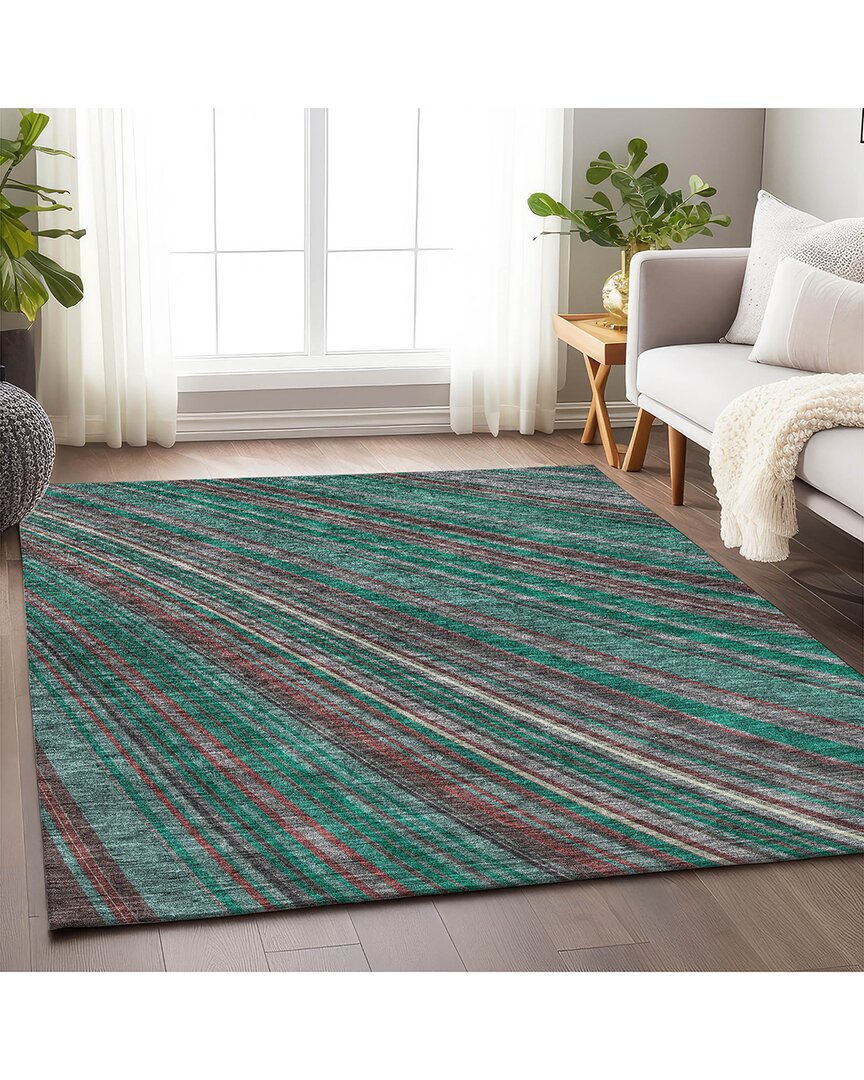 Addison Rugs Premium Washable Area Rug In Green